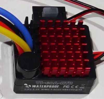 ESC For RC Cars & Trucks 60A Brushed Motor 2S 3S Waterproof Deans UK Sellers - Image 1 of 4