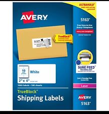 Shipping Labels, White, 2" x 4", Laser, 1,000 Labels (05137) 2.852 lb