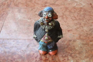 GROSSER BUNTER CLOWN HÖHE 28cm ROLAND BÖGNER IM STIL HUNDERTWASSER AUS KERAMIK - Bild 1 von 5