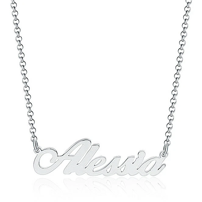 Collana Girocollo Donna con nome in argento 925% " realizziamo tutti i nomi " - Immagine 1 di 1