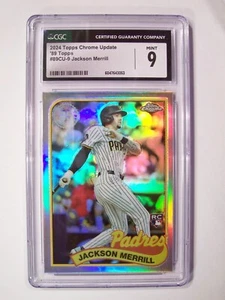 2024 Topps Chrome Update #89CU-9 JACKSON MERRILL (CGC 9 /Padres) RC - MINT! WOW! - Picture 1 of 2