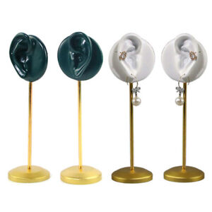 Durable Earring Display Stands Human Ear Model Stud Holder Soft Silicone Round