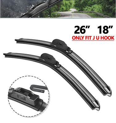 26"+18" Fit For Hyundai Ioniq 2019-2020 Bracketless Windshield Wiper Blades 2Pcs - Image 1 of 4