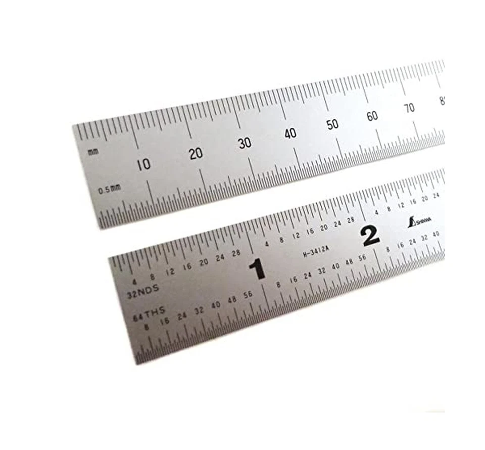 Shinwa 36 Inch Rigid Stainless Steel Machinist Ruler English/Metric Graduatio... - Image 1 of 1