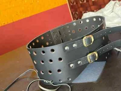 MEDIEVAL Viking Wide Medieval Genuine Leather Armor Belt Knight Corset belt SCA - Image 1 of 4