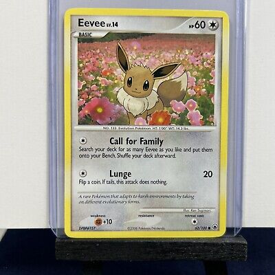 Eevee 62/100 Common Non-Holo Majestic Dawn Pokemon Card 2008