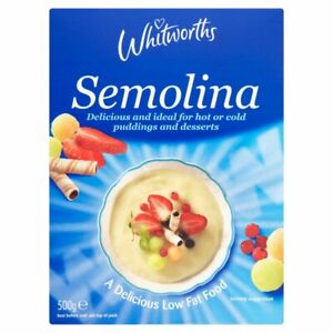 WHITWORTHS SEMOLINA 500G VARIOUS QUANTITIES AVAILABLE LOW FAT 20 SERVINGS