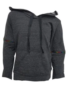 TEREZ Girl's Grey Rainbow Zipper Hoodie #509017785 NWT - Picture 1 of 2