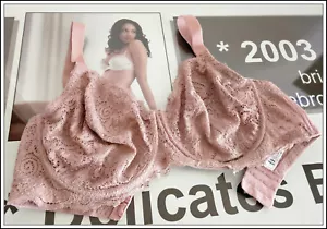 ANKO INTIMATES-WOMAN'S-SIZE 14F-SHEER LACE-SOFT CUP-BRA-BROWN-PRELOVED - Picture 1 of 4