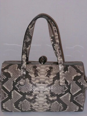 Alberta Di Canio Stecca Snake Leather Handbag - Image 1 of 4