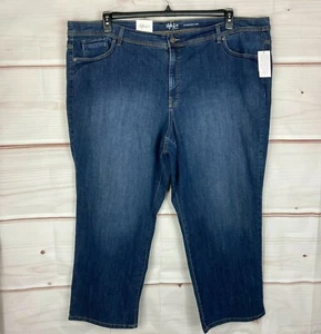 Style&Co. Jeans Womens 28WP Petite Blue Straight Leg Tummy Control Denim Stretch - Picture 1 of 8