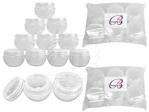 12 Pieces 20 Gram/20ml White Round Frosted Sample Jars with Inner Liner and Lid - Picture 1 of 1