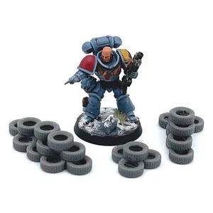 Reifenstapel für 28 mm Wargaming Scatter Gelände Landschaft Weltkrieg Tabletop Gaming - Bild 1 von 3