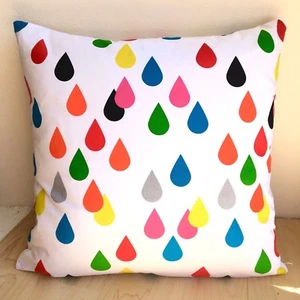 588. Handmade RAINDROPS 100% Cotton Cushion Cover Various sizes - Picture 1 of 1