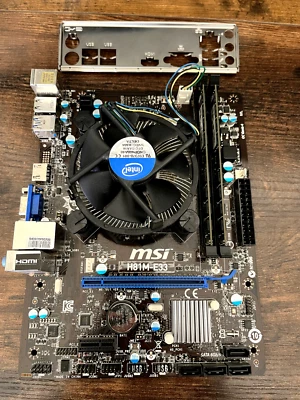 Intel Pentium G3258 MSI H81M-E33 mATX Motherboard 8GB Ram [CPU+Mobo+RAM] Combo - Image 1 of 4