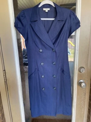 Dress Barn, Size 4, Vintage Style Pin up dress, Dark Blue  - Image 1 of 4