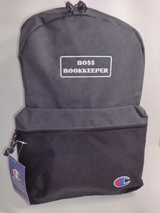 GRAU Champion Rucksack BO$$ BUCHHALTER GEPOLSTERT FÜR LAPTOPTASCHEN VERSTELLBARER REISSVERSCHLUSS - Bild 1 von 11