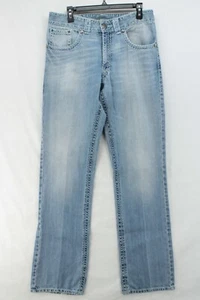 Jeans uomo Wrangler Rock 47 33 x 36 blu taglio stivale cuciture pesanti cowboy rodeo - Foto 1 di 14