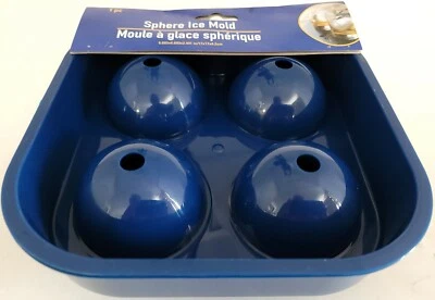 Ice Sphere Molds Frozen Fruit Trays Plastic Four 2.25” Spheres/Tray - Image 1 of 4