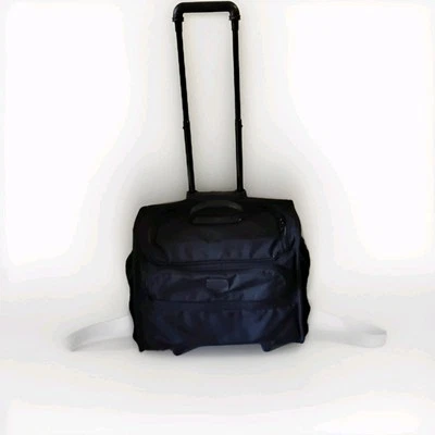 Preowned Tumi Made in USA Black 18” Wheeled Carry On Pilot Briefcase 2275D3 - Image 1 of 4