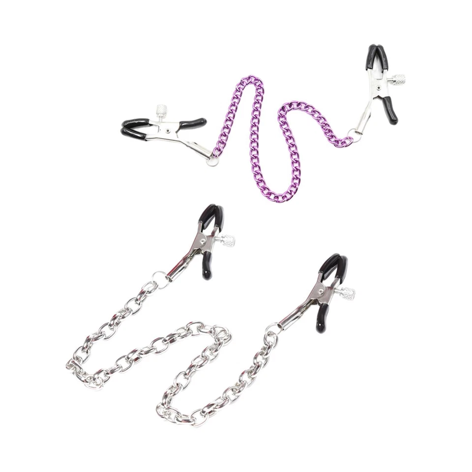 Clips para pezones para mujeres hombres presión ajustable joyería corporal con cadena Foto 1 de 1