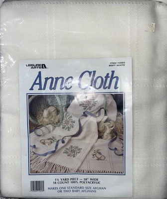 Artes de ocio ~ Tela de Anne ~ Artículo 11053 ~ Blanco suave ~ Hace 1 estándar o bebé afgano Foto 1 de 3