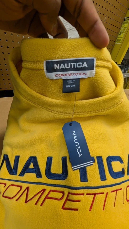 Nautica Competition 男式黄色套衫毛衣 2XL 码 — 第 1/2 张图片