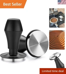 Tamper Caffè Espresso V4 - Caricato a Molla - Base Ondulata - Foto 1 di 10
