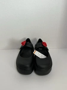 Crocs Stomp Rosette Black Platform Mary Janes Women's Size 9/ Men’s Size 7 - Imagen 1 de 6