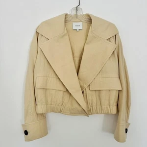 Giacca Vince donna piccola cropped giallo burro blazer boxy crossover - Foto 1 di 14