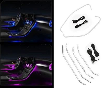 Ambient Light For Mercedes-Benz C-class W205 2015+ 64 Colors Interior Trim Strip - Image 1 of 4