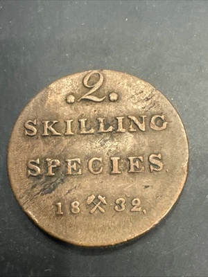 1832 Norway 2 Skilling - Carl XIV KM# 295 Copper Coin Better Condition - Image 1 of 4