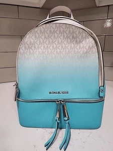 Michael Kors Rucksack Rhea Ombré Monogram Zip Ocean Blue. Sehr selten. - Bild 1 von 11