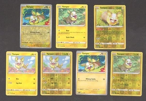 Yamper Pokemon Card Collection Set di 7 carte inglesi con ologrammi inversi - Foto 1 di 1