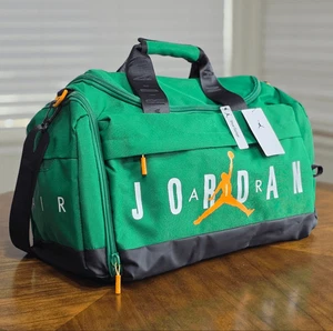 Nike Air Jordan Velocity Duffle Bag Money Gym Bag Travel Green Gold Oregon Ducks - Picture 1 of 14