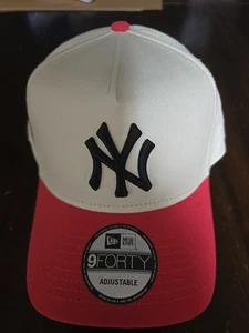 New Era 9forty A Frame York Yankees Ivory Coral 75th Ann Snapback hat cap Nwt - Picture 1 of 4