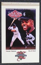 FRANK THOMAS 1993 Legends Archives Artwork Postcard 10 Cover 28 _ WHITE SOX