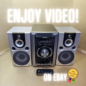 Sony Bookshelf Stereo CD Player AM/FM Radio Aux DMPort MHC-EC78P - Picture 1 of 24