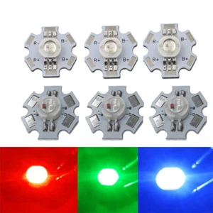 3W RGB 2.2-3.2V Color High Power LED Light 4pin 6 pin 20mm star base for DIY - Picture 1 of 10