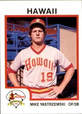 1987 Hawaii Islanders ProCards 1 Mike Yastrzemski Highland Beach Florida FL Card