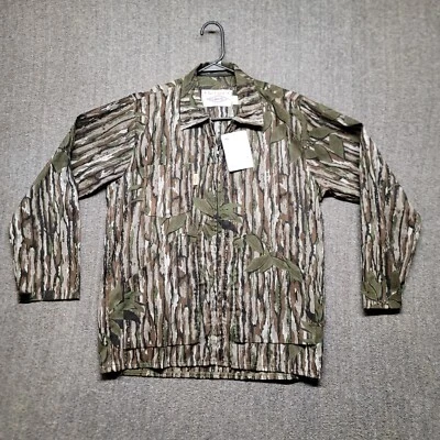 Neet Camo Shirt Mens Small Hunting Sheer Zip Up Vintage USA Made NWT Archery - Image 1 of 4