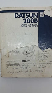 Nissan Datsun 200B Model 810 Series Factory Service Manual Issued June 1981 - Picture 1 of 4