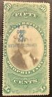 US Revenue stamps Proprietary Sc.RB8b RARE 1871-74 50c on green paper used