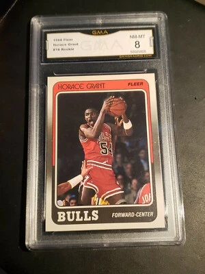 Fleer #16 1988 Horace Grant novato Chicago Bulls - GMA 8 casi nuevo-como nuevo Foto 1 de 3