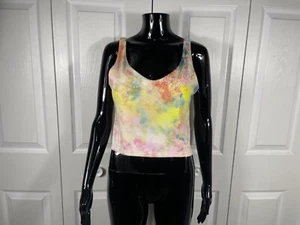 ✅NWOT ✅Harmony Balance Workout Top ✅Womens ✅Large ✅Splatter Tie Dye ✅Tank Bra - Picture 1 of 11
