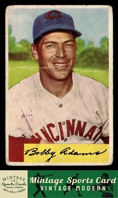 1954 Bowman - Bobby Adams - #108 Cincinnati Redlegs - Low Grade Filler - Image 1 of 2