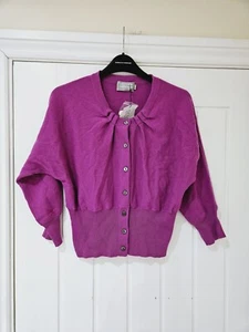 Denner Cashmere LondonJumper Women's Pink Cardigan Buttoned Size S - Picture 1 of 5
