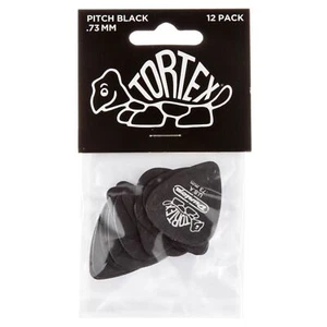 Dunlop 488P.73 Tortex Pitch Black Standard Guitar Picks, .73mm, 12-Pack - Picture 1 of 4