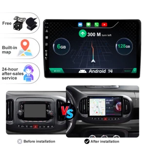 128G Android 14 autoradio GPS navigatore Per Fiat 500L 2012-2017 DAB Carplay SWC - Foto 1 di 13