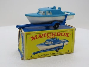 Vintage 1966 Lesney Matchbox #9 Cabin Cruiser & Trailer mit OVP England - Bild 1 von 11